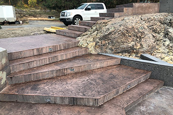Stamped Concrete Stairs